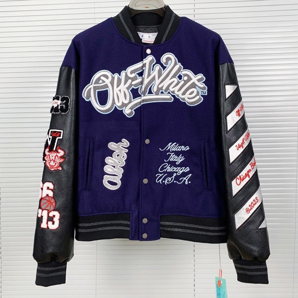 Off-White Purple Baseball Jacket
